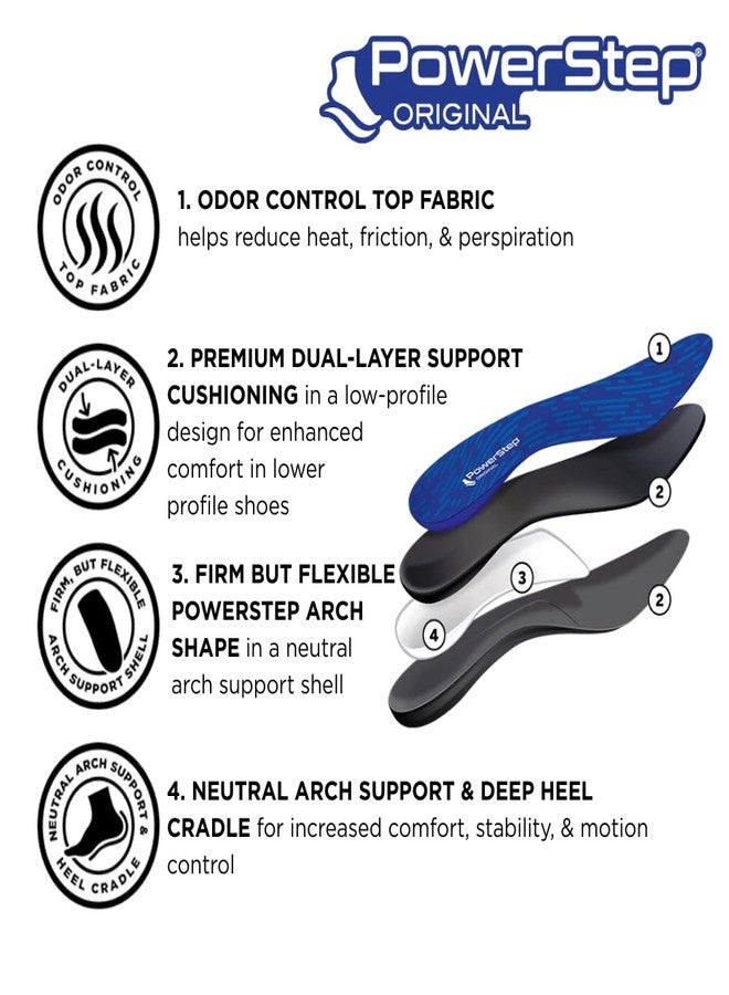 باور ستيب نعال باور ستيب الأصلية - نعال تقويمية لتخفيف آلام قوس القدم للأحذية الضيقة - دعم القدم لالتهاب اللفافة الأخمصية، والانحراف الطفيف للقدم، وآلام القدم وقوس القدم - نعال داخلية للأحذية تناسب الجميع، صنع في الولايات المتحدة الأمريكية (M12-13) - Image 3